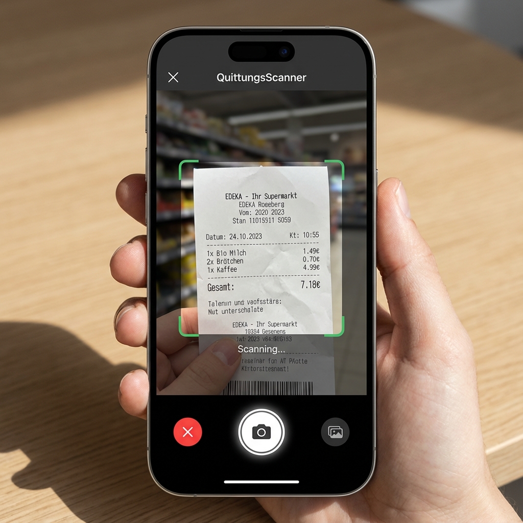 Scanning receipt with camera