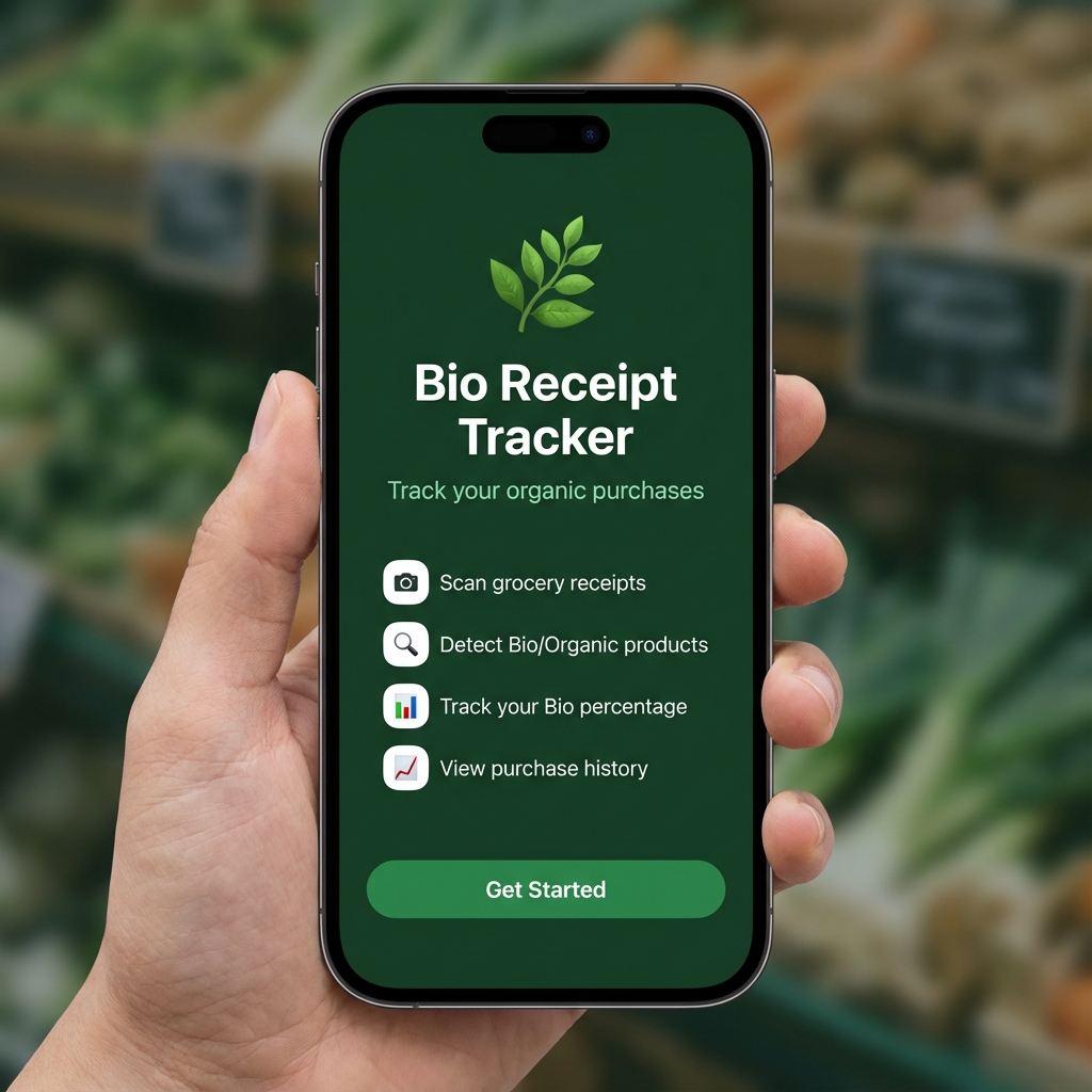 Bio Receipt Tracker Welcome Screen